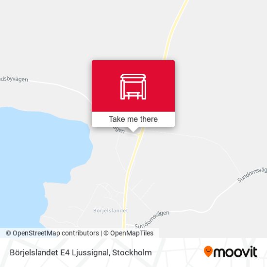 Börjelslandet E4 Ljussignal map