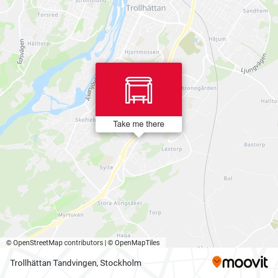 Trollhättan Tandvingen map