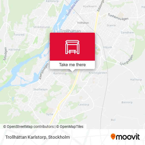 Trollhättan Karlstorp map