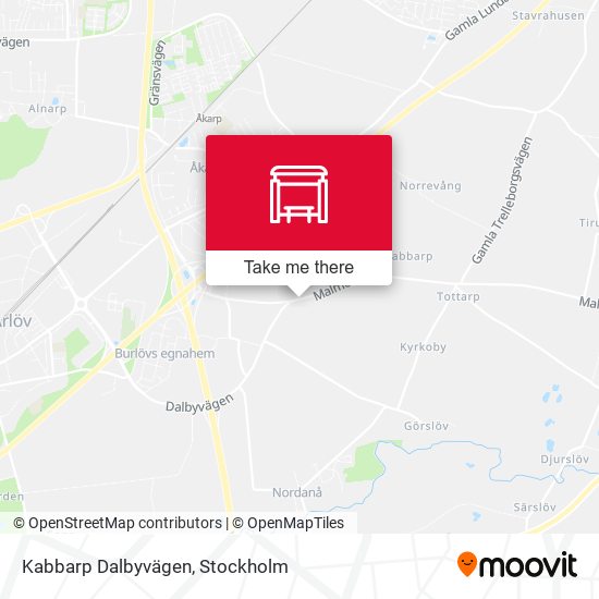 Kabbarp Dalbyvägen map