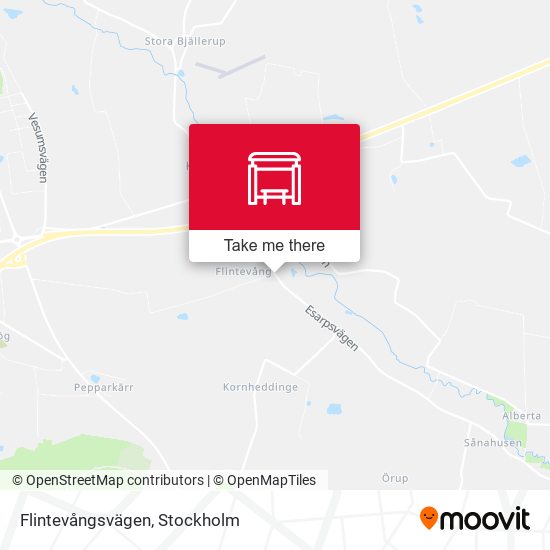 Flintevångsvägen map