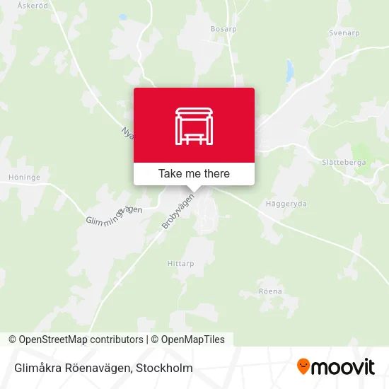Glimåkra Röenavägen map