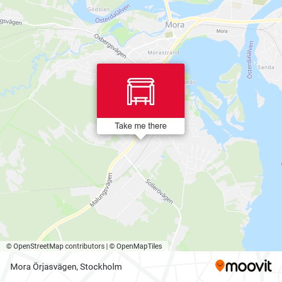 Mora Örjasvägen map