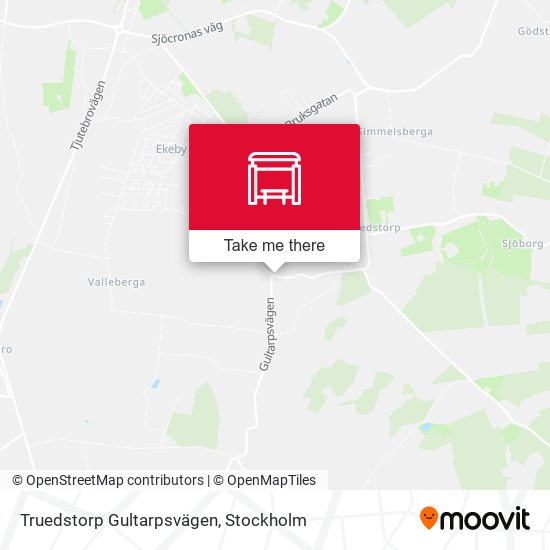 Truedstorp Gultarpsvägen map