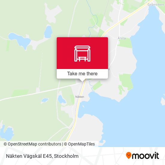 Näkten Vägskäl E45 map