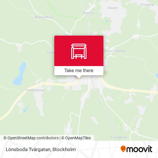 Lönsboda Tvärgatan map