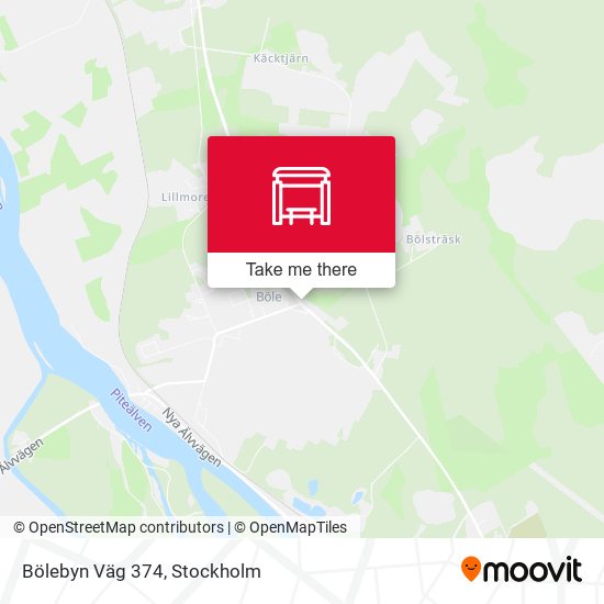 Bölebyn Väg 374 map
