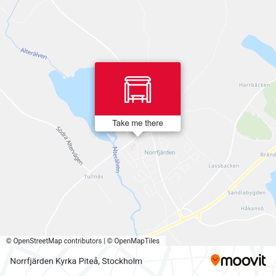 Norrfjärden Kyrka Piteå map