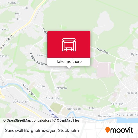 Sundsvall Borgholmsvägen map