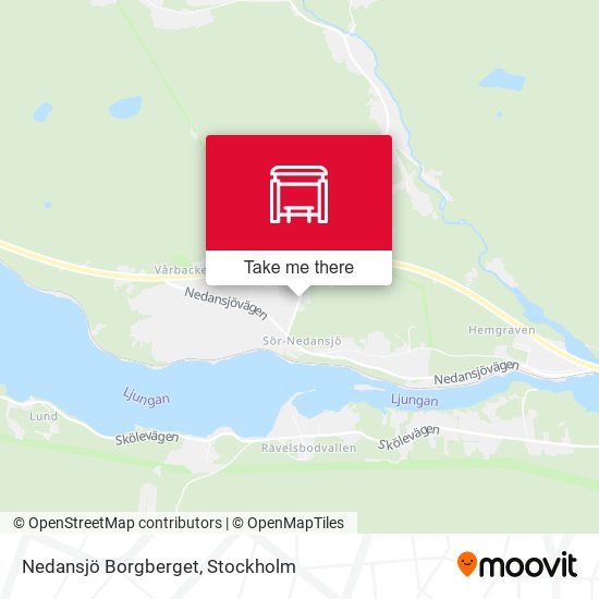 Nedansjö Borgberget map