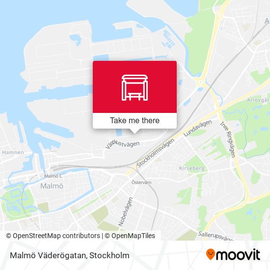 Malmö Väderögatan map