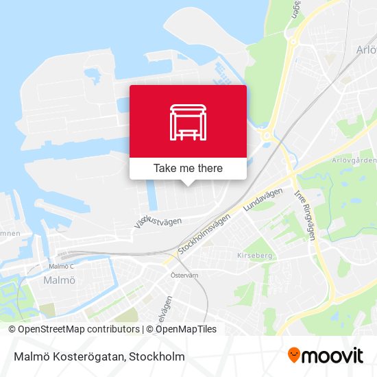Malmö Kosterögatan map