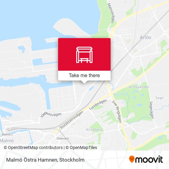 Malmö Östra Hamnen map