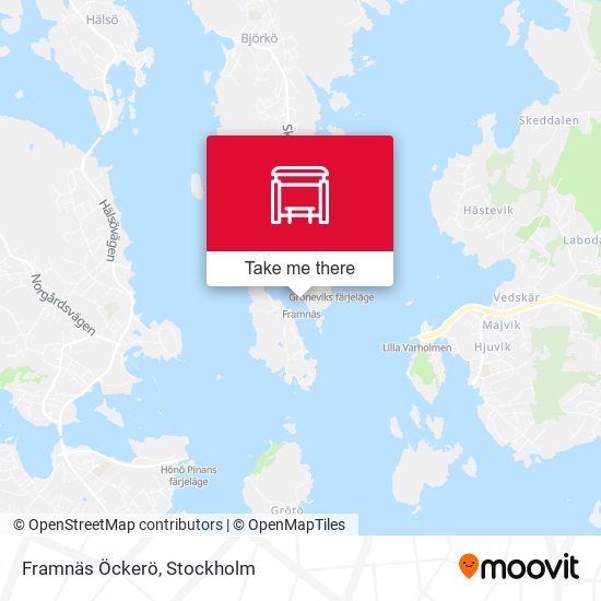 Framnäs Öckerö map