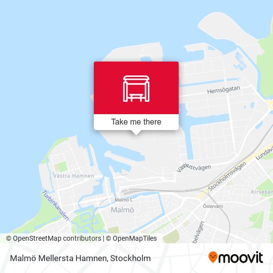 Malmö Mellersta Hamnen map