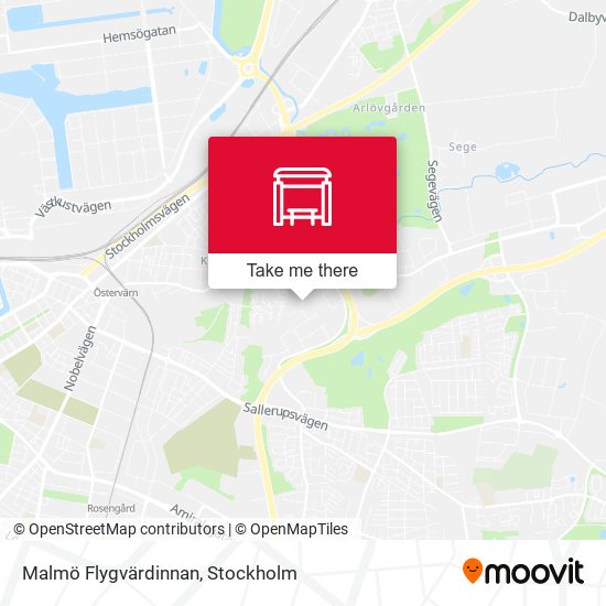 Malmö Flygvärdinnan map