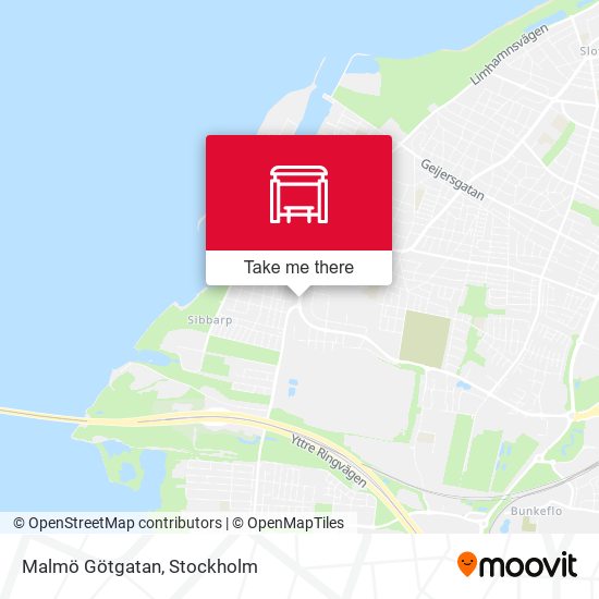 Malmö Götgatan map
