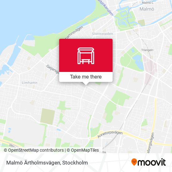 Malmö Ärtholmsvägen map