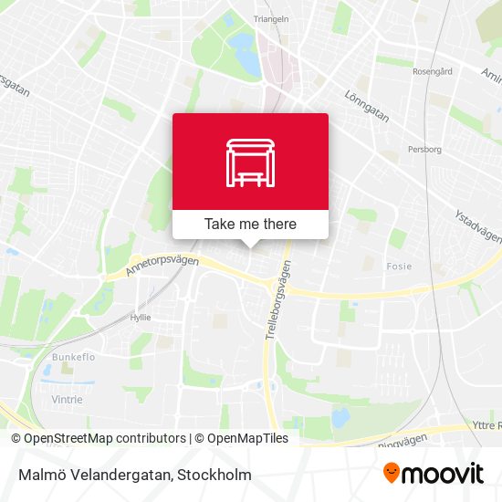 Malmö Velandergatan map