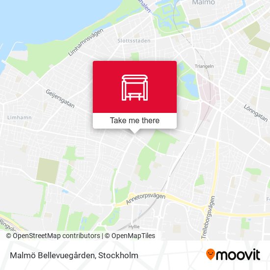 Malmö Bellevuegården map