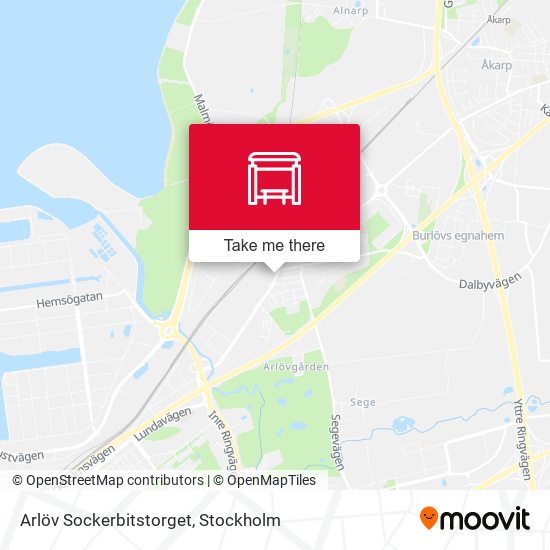 Arlöv Sockerbitstorget map