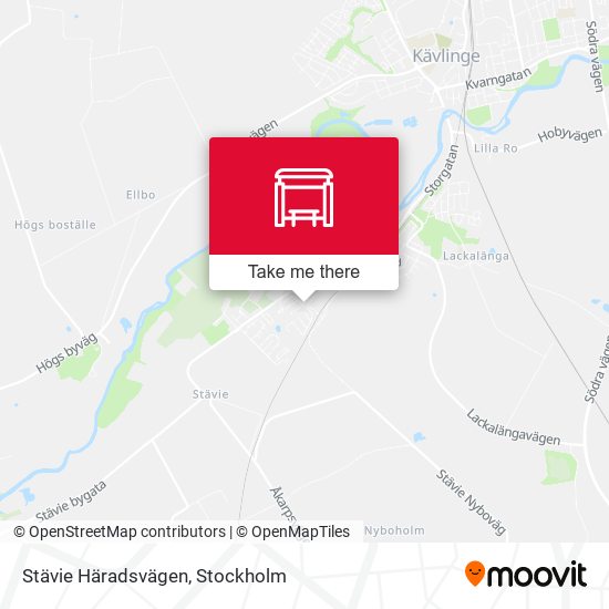 Stävie Häradsvägen map