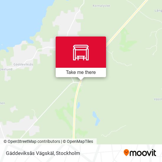 Gäddeviksås Vägskäl map