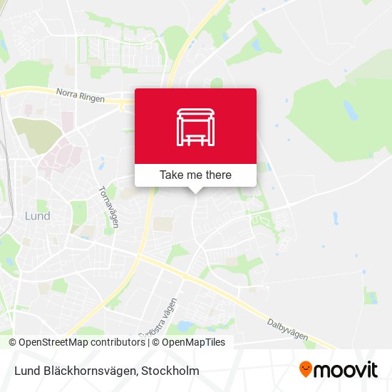 Lund Bläckhornsvägen map