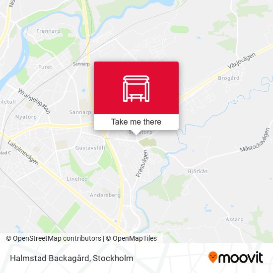 Halmstad Backagård map