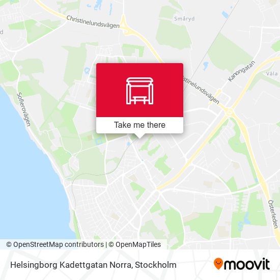 Helsingborg Kadettgatan Norra map