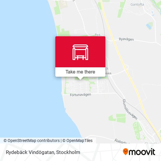 Rydebäck Vindögatan map