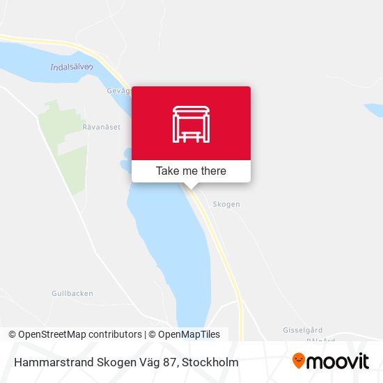Hammarstrand Skogen Väg 87 map