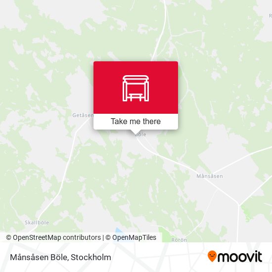 Månsåsen Böle map