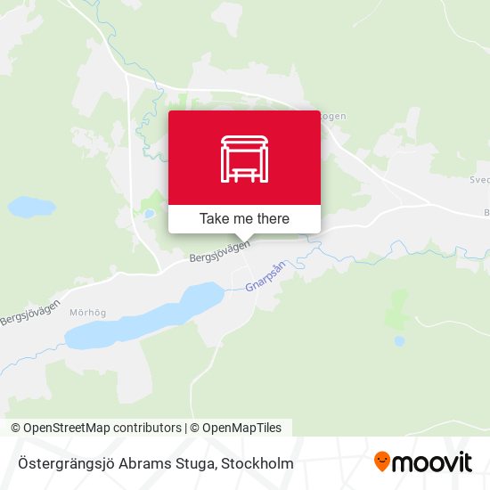 Östergrängsjö Abrams Stuga map