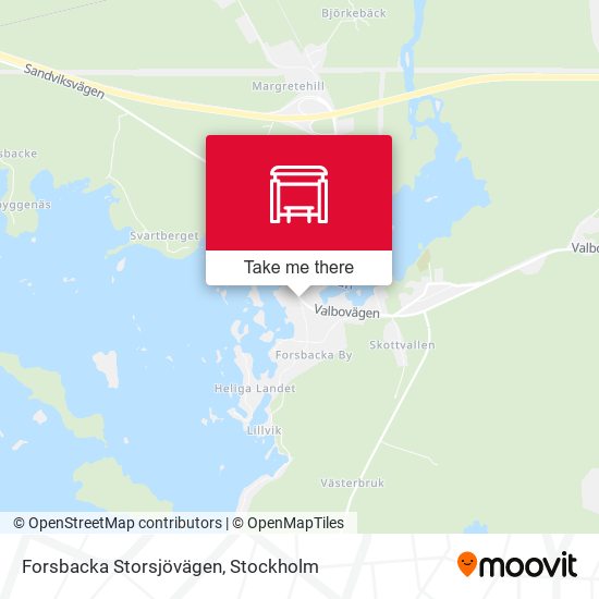 Forsbacka Storsjövägen map
