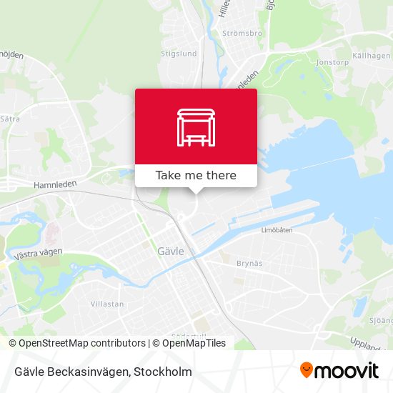 Gävle Beckasinvägen map