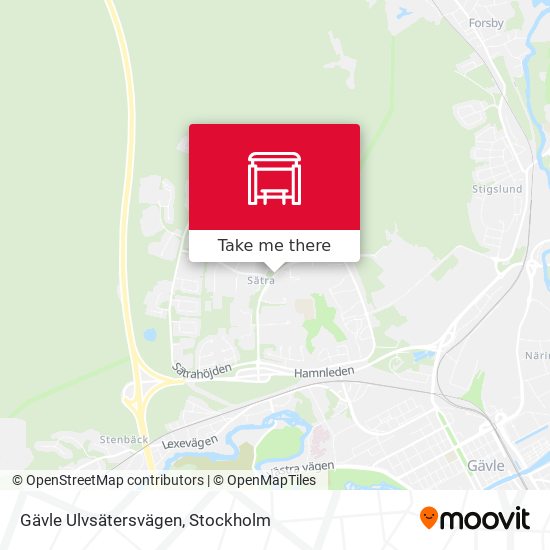 Gävle Ulvsätersvägen map