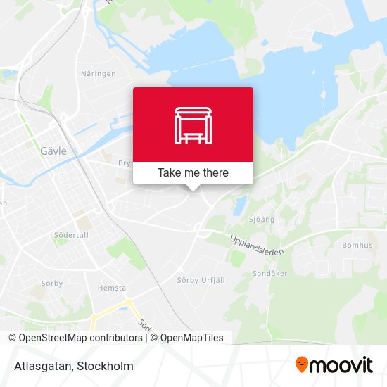 Gävle Atlasgatan map