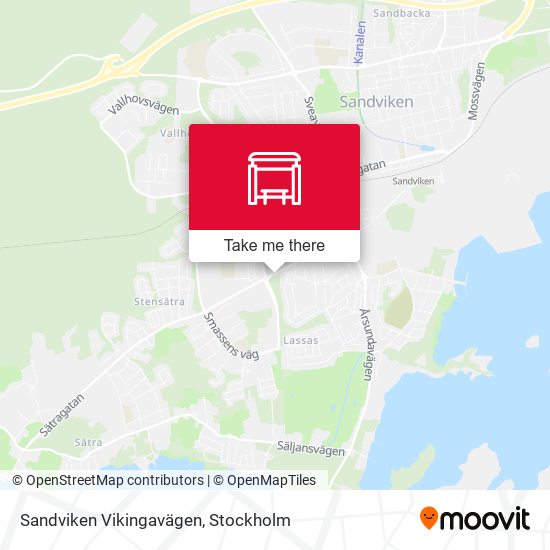 Sandviken Vikingavägen map