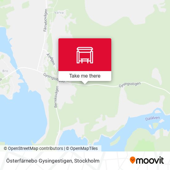 Österfärnebo Gysingestigen map