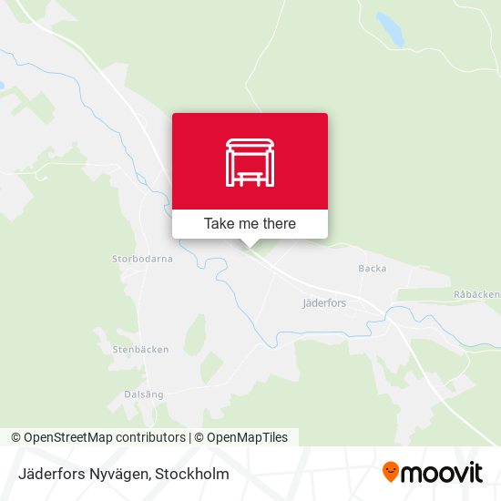 Jäderfors Nyvägen map
