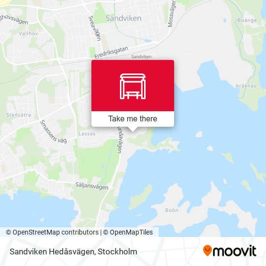 Sandviken Hedåsvägen map