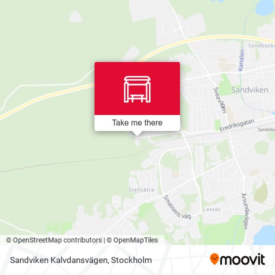 Sandviken Kalvdansvägen map