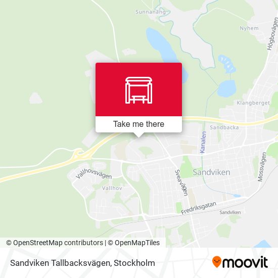 Sandviken Tallbacksvägen map