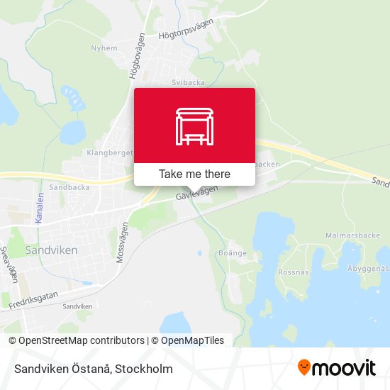 Sandviken Östanå map