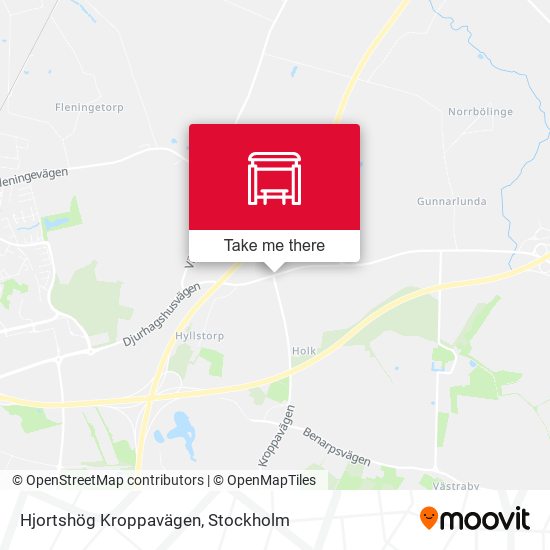 Hjortshög Kroppavägen map