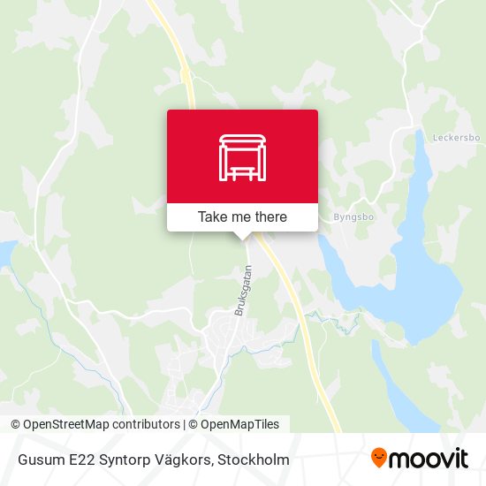 Gusum E22 Syntorp Vägkors map