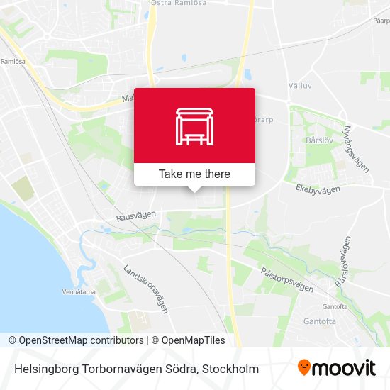 Helsingborg Torbornavägen Södra map