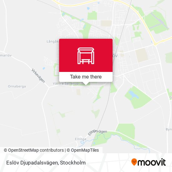 Eslöv Djupadalsvägen map