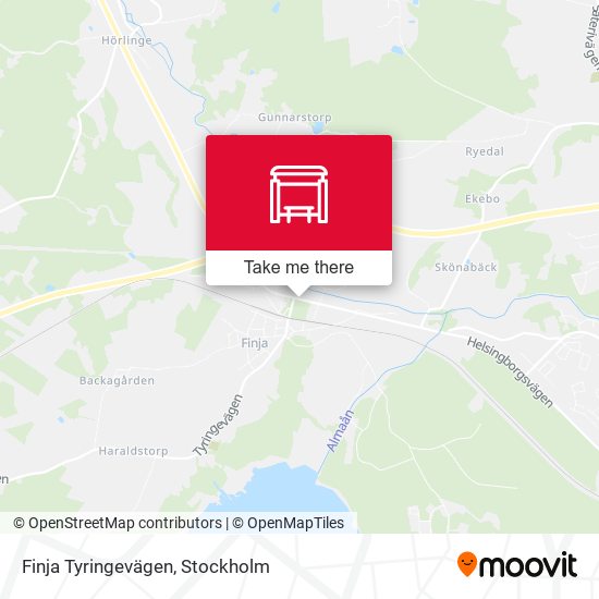 Finja Tyringevägen map
